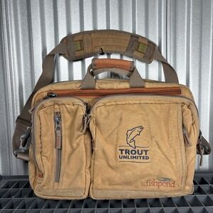 Fishpond Boulder Briefcase Backpack Trout Unlimited Tan Silt